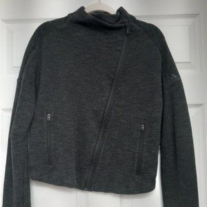 Adidas sweater biker jacket style